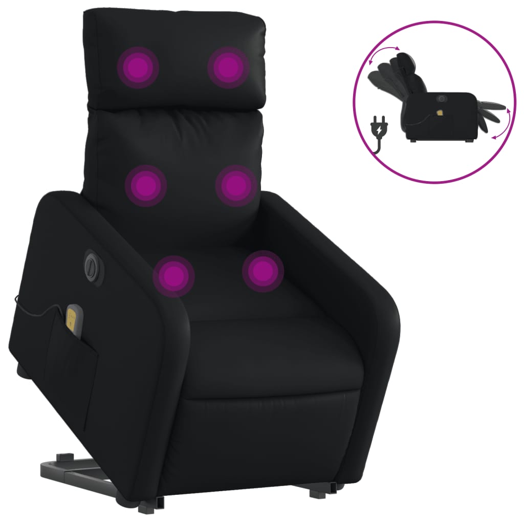 8721012221079_a_en_hd_1 vidaXL Electric Stand up Massage Recliner Chair Black Faux Leather - Image 2