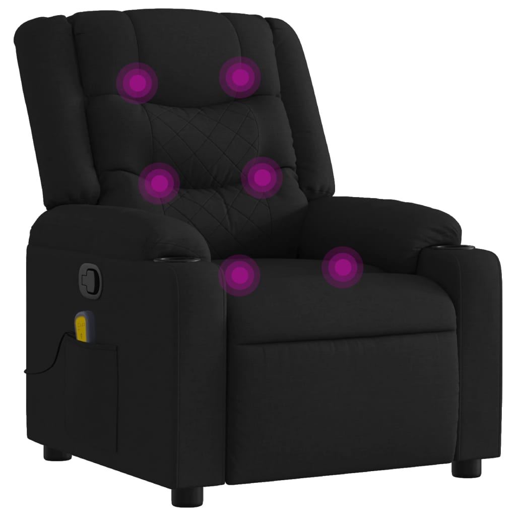 8721012221222_a_en_hd_1 vidaXL Massage Recliner Chair Black Fabric - Image 2