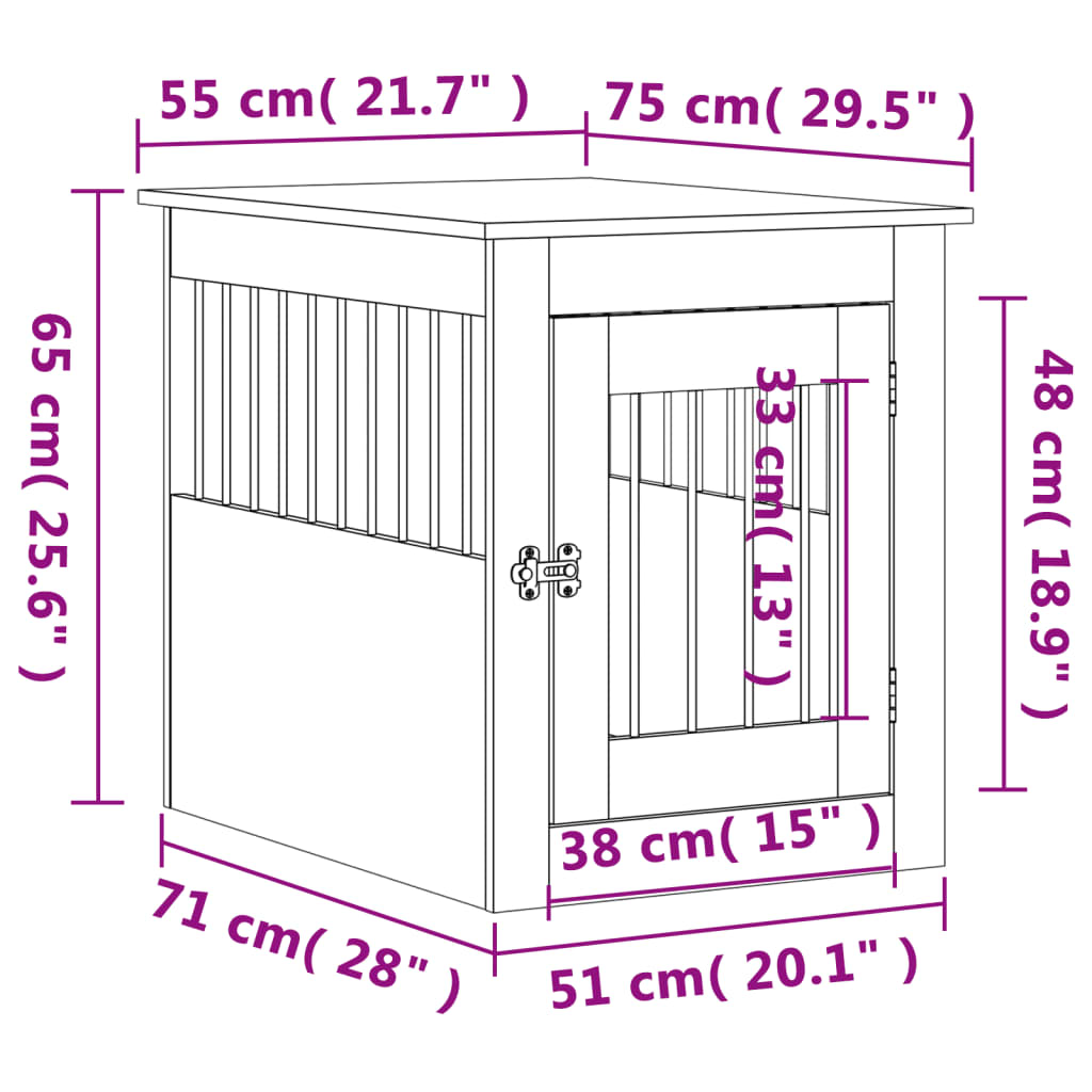 8721012221918_g_en_hd_11 vidaXL Dog Crate Furniture White 55x75x65 cm Engineered Wood - Image 13