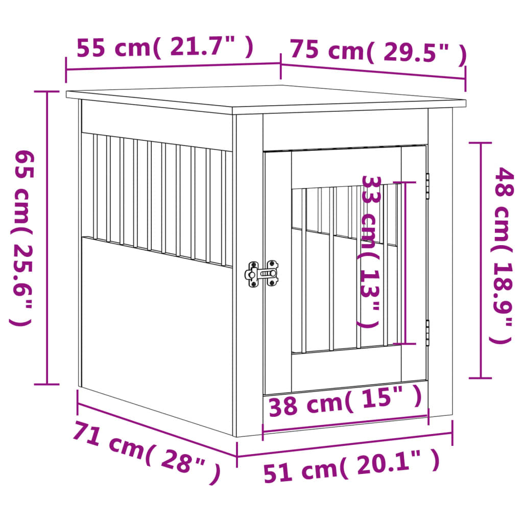 8721012221925_g_en_hd_11 vidaXL Dog Crate Furniture Black 55x75x65 cm Engineered Wood - Image 13
