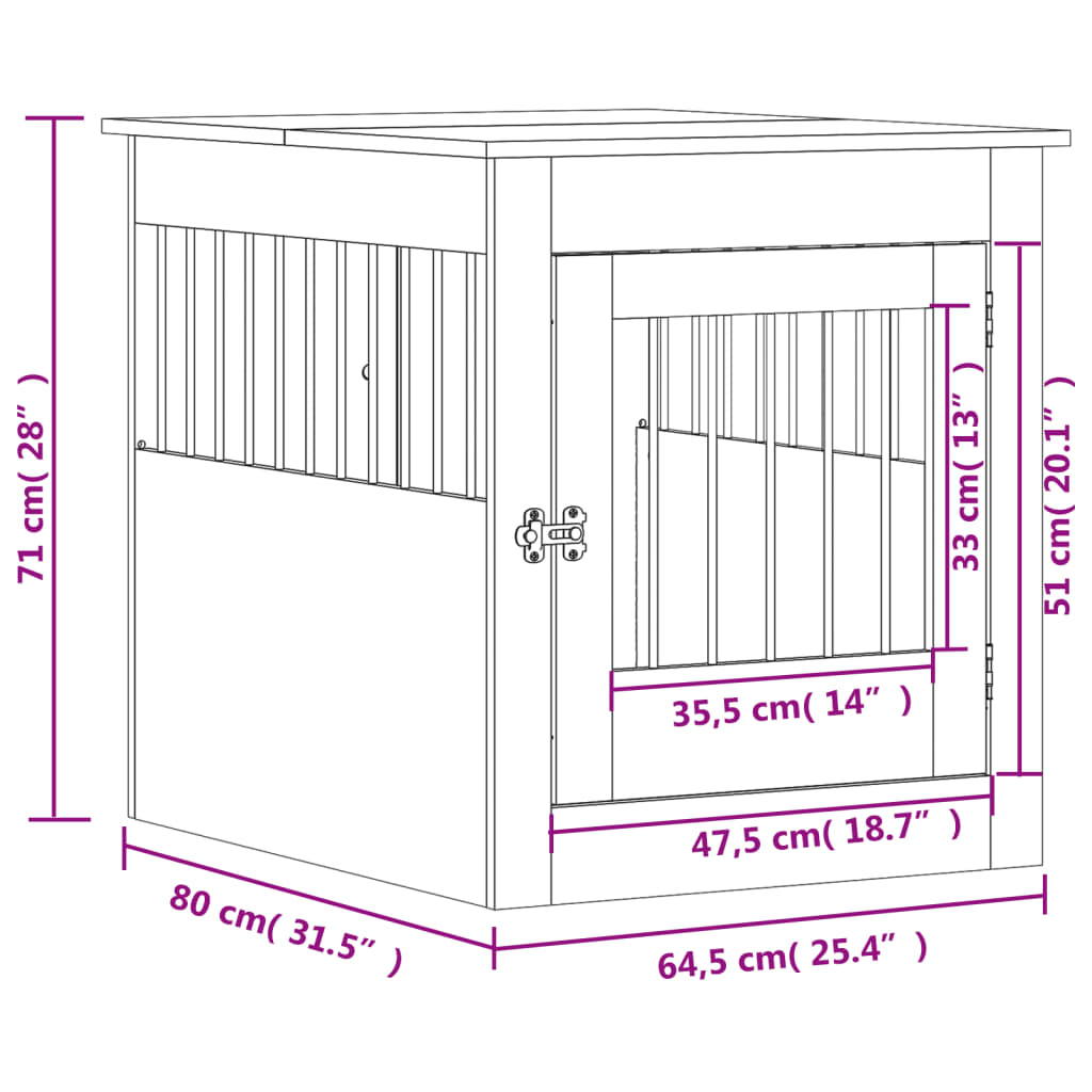 8721012222069_g_en_hd_11 vidaXL Dog Crate Furniture Black 64.5x80x71 cm Engineered Wood - Image 13