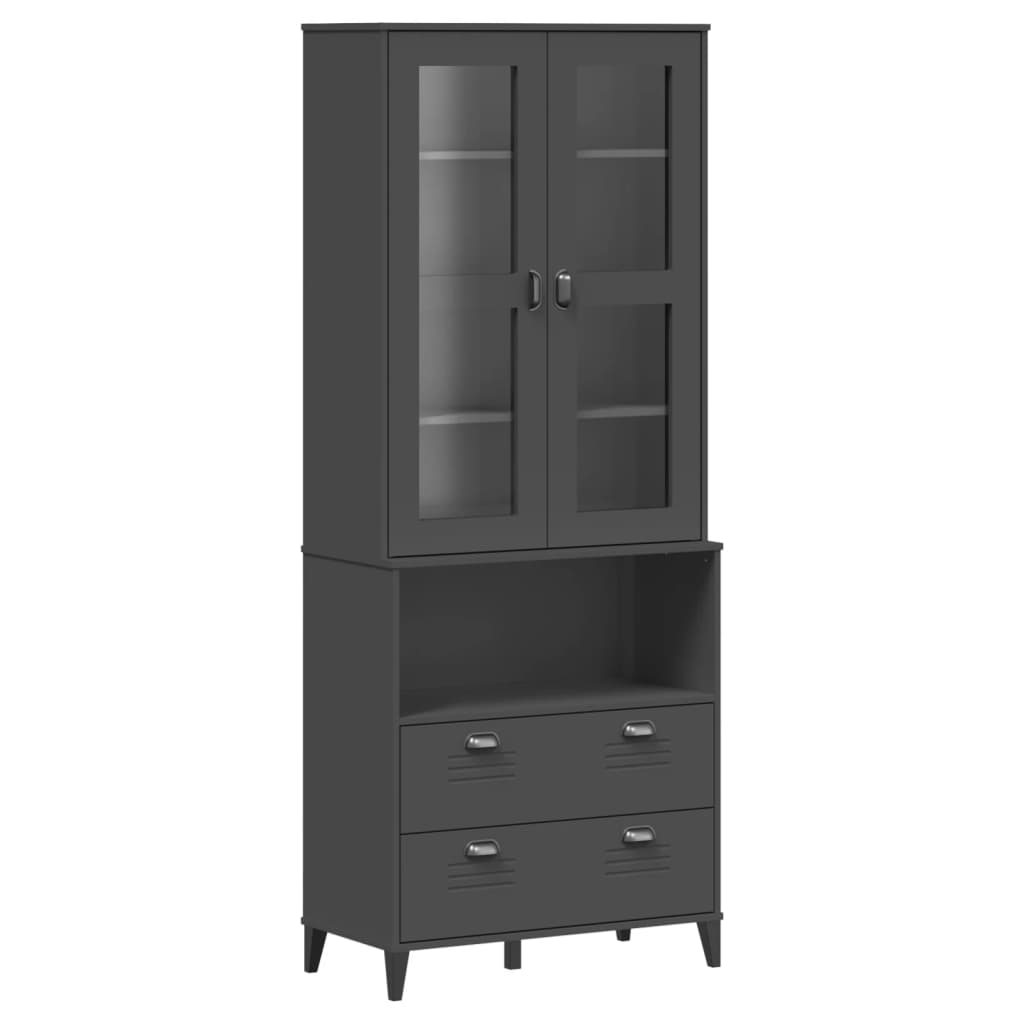 8721012224278_a_en_hd_1 vidaXL Highboard VIKEN Anthracite Grey 80x40x200 cm Solid Wood Pine - Image 2