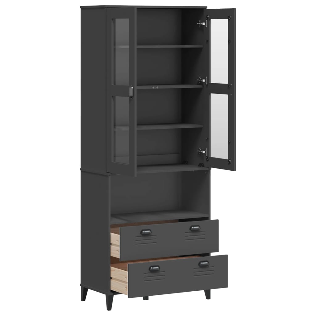 8721012224278_g_en_hd_3 vidaXL Highboard VIKEN Anthracite Grey 80x40x200 cm Solid Wood Pine - Image 6