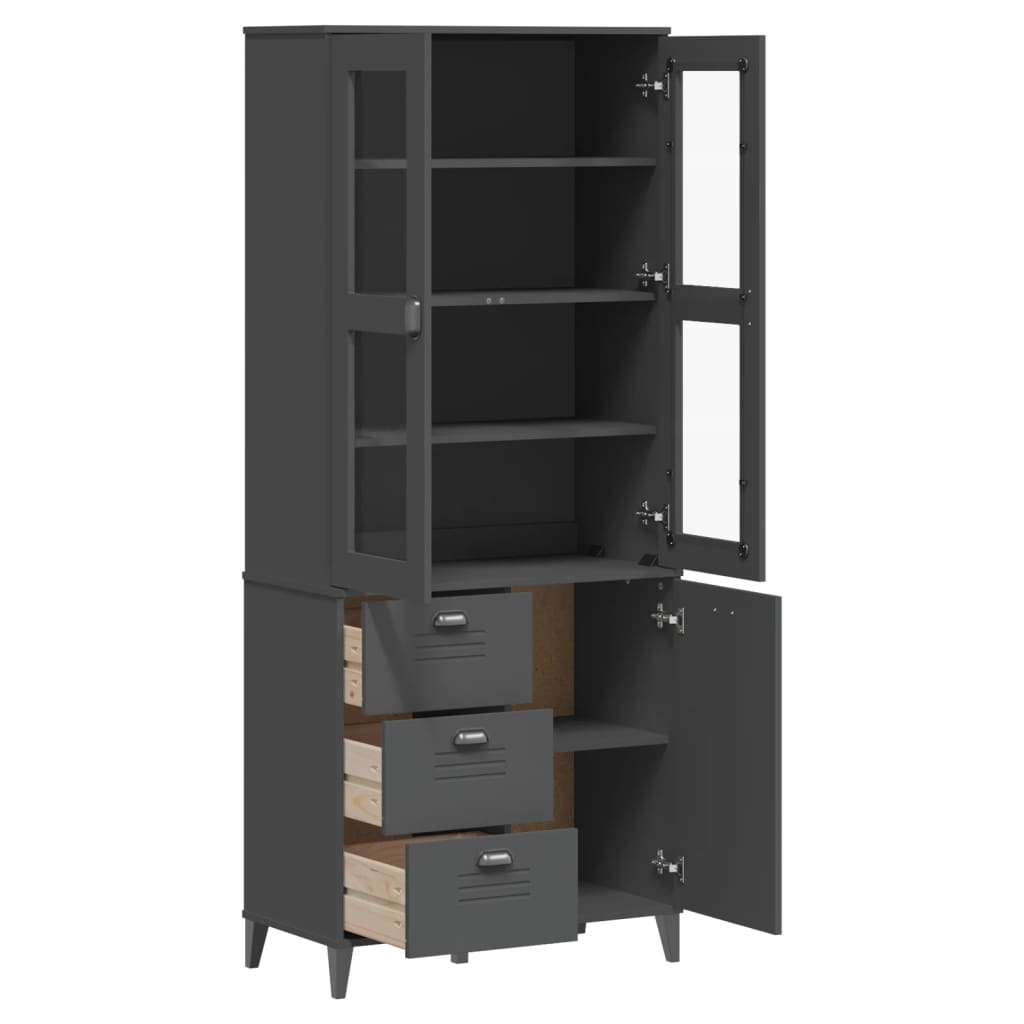 8721012224308_g_en_hd_3 vidaXL Highboard VIKEN Anthracite Grey 80x40x190 cm Solid Wood Pine - Image 6