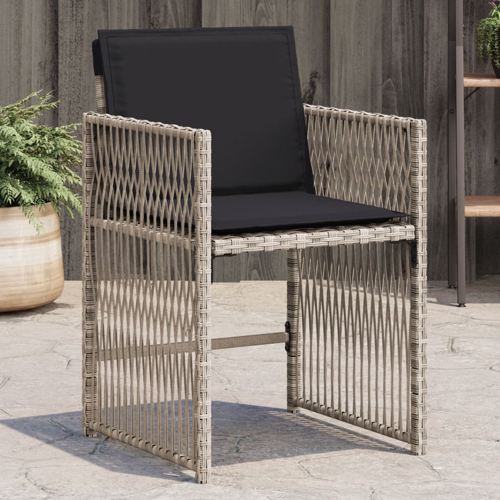 8721012236134_m_en_hd_1 vidaXL Garden Chairs with Cushions 4 pcs Light Grey Poly Rattan - Image 1