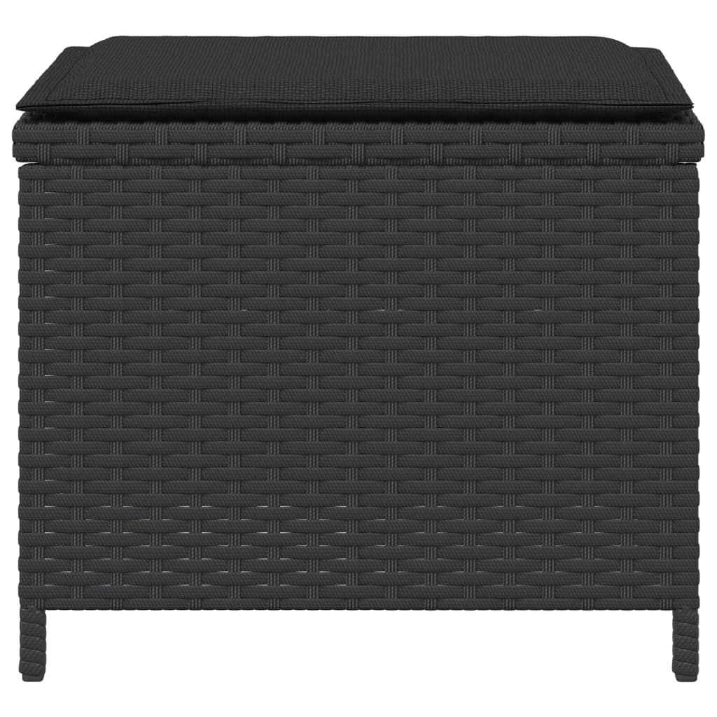8721012236165_g_en_hd_4 vidaXL Garden Stools with Cushions 4 pcs Black 41x41x36 cm Poly Rattan - Image 6