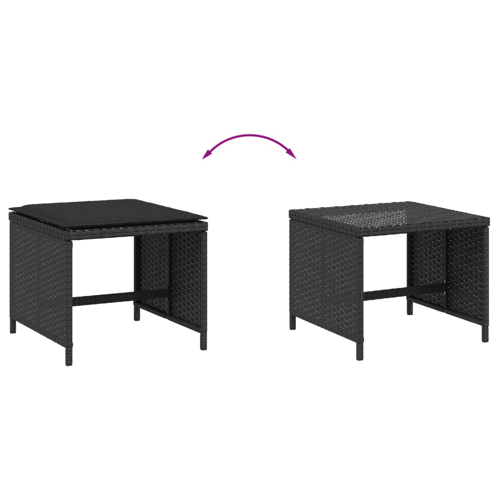 8721012236165_g_en_hd_5 vidaXL Garden Stools with Cushions 4 pcs Black 41x41x36 cm Poly Rattan - Image 7