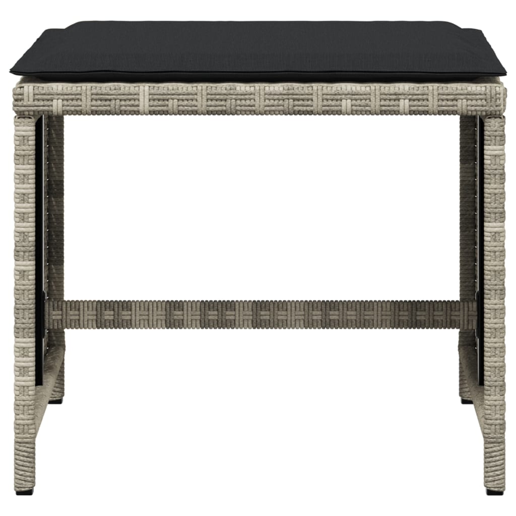 8721012236202_g_en_hd_3 vidaXL Garden Stools with Cushions 4 pcs Light Grey 41x41x36 cm Poly Rattan - Image 5