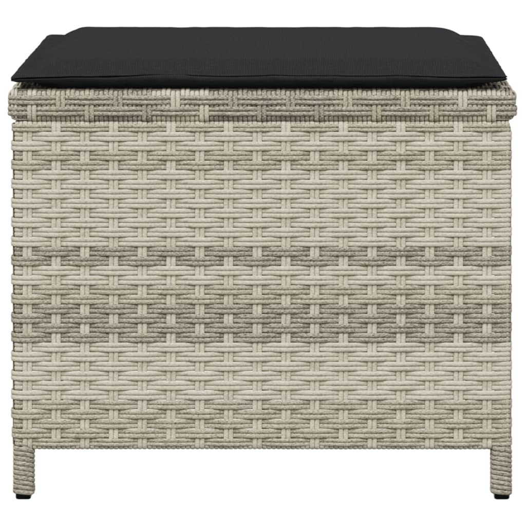 8721012236202_g_en_hd_4 vidaXL Garden Stools with Cushions 4 pcs Light Grey 41x41x36 cm Poly Rattan - Image 6
