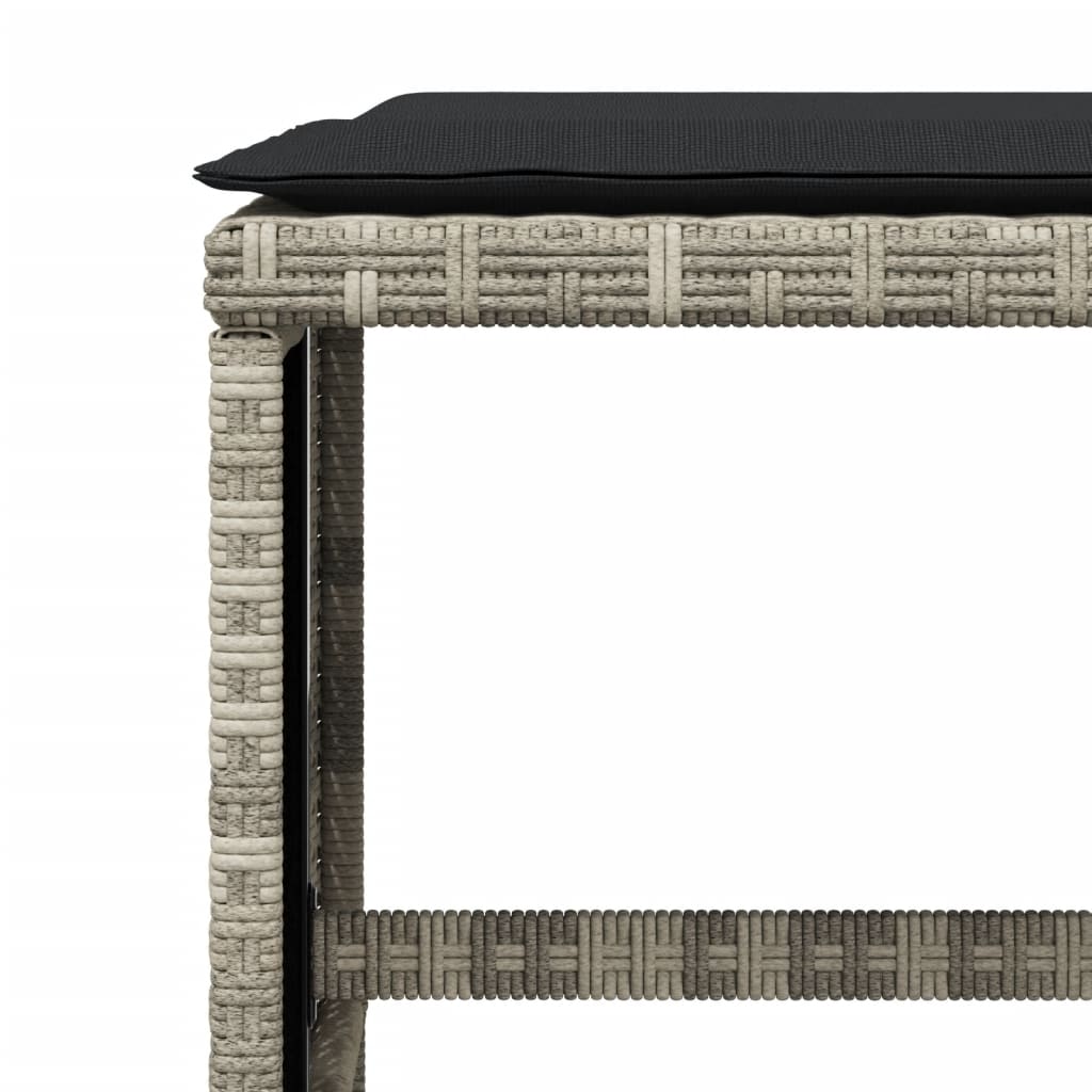 8721012236202_g_en_hd_6 vidaXL Garden Stools with Cushions 4 pcs Light Grey 41x41x36 cm Poly Rattan - Image 8