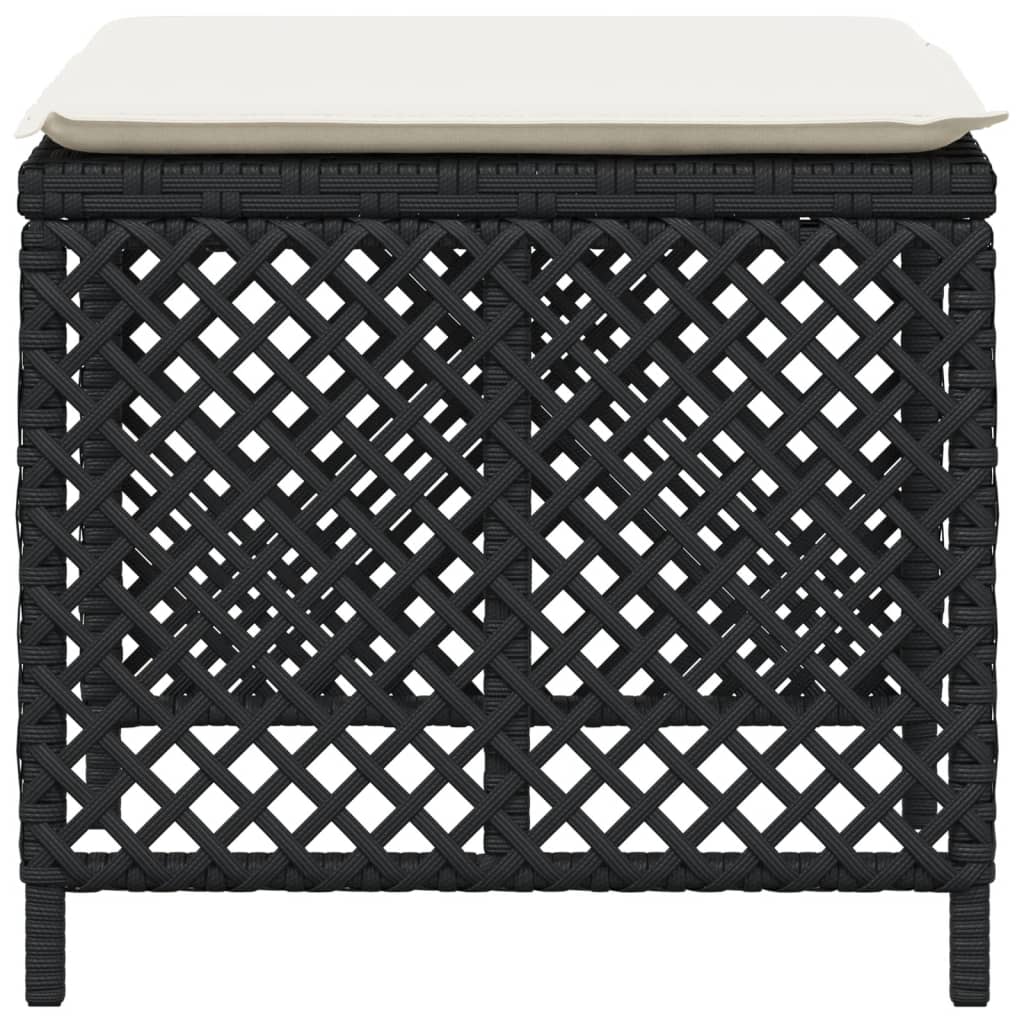8721012236226_g_en_hd_4 vidaXL Garden Stools with Cushions 4 pcs Black 41x41x36 cm Poly Rattan - Image 6