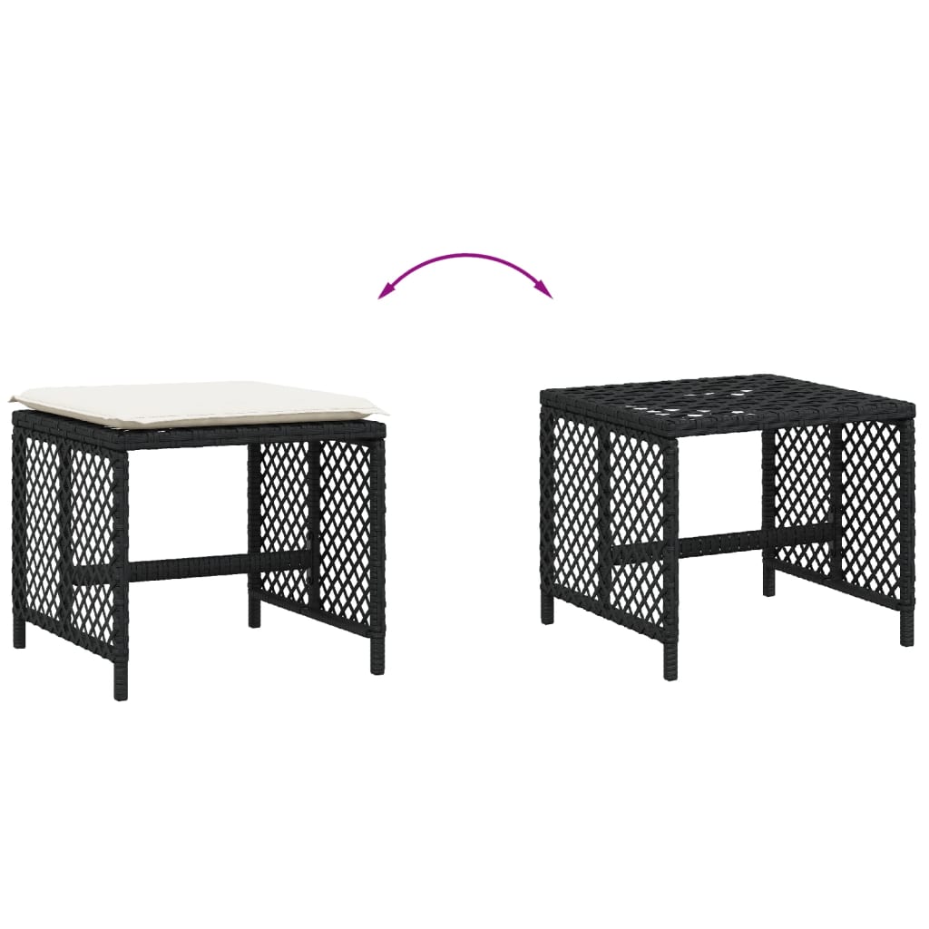 8721012236226_g_en_hd_5 vidaXL Garden Stools with Cushions 4 pcs Black 41x41x36 cm Poly Rattan - Image 7