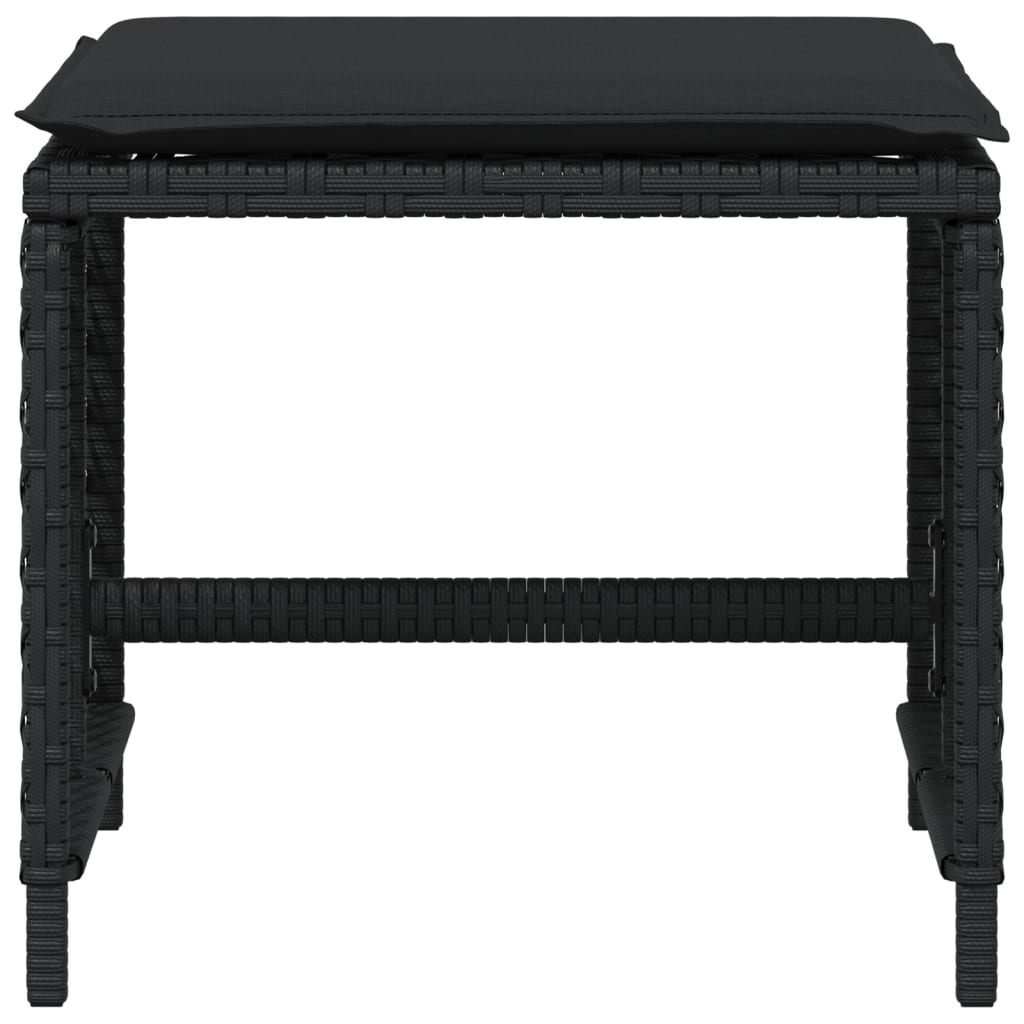 8721012236233_g_en_hd_3 vidaXL Garden Stools with Cushions 4 pcs Black 41x41x36 cm Poly Rattan - Image 5