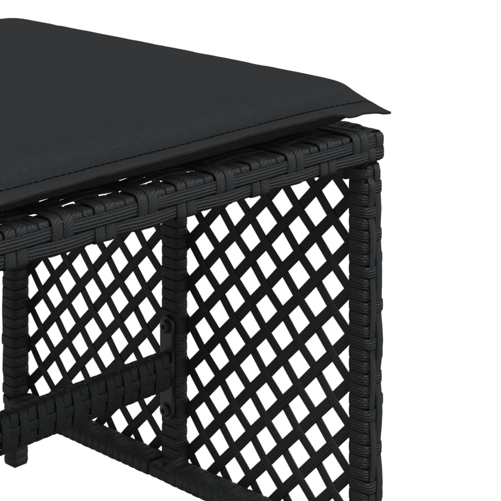 8721012236233_g_en_hd_7 vidaXL Garden Stools with Cushions 4 pcs Black 41x41x36 cm Poly Rattan - Image 9