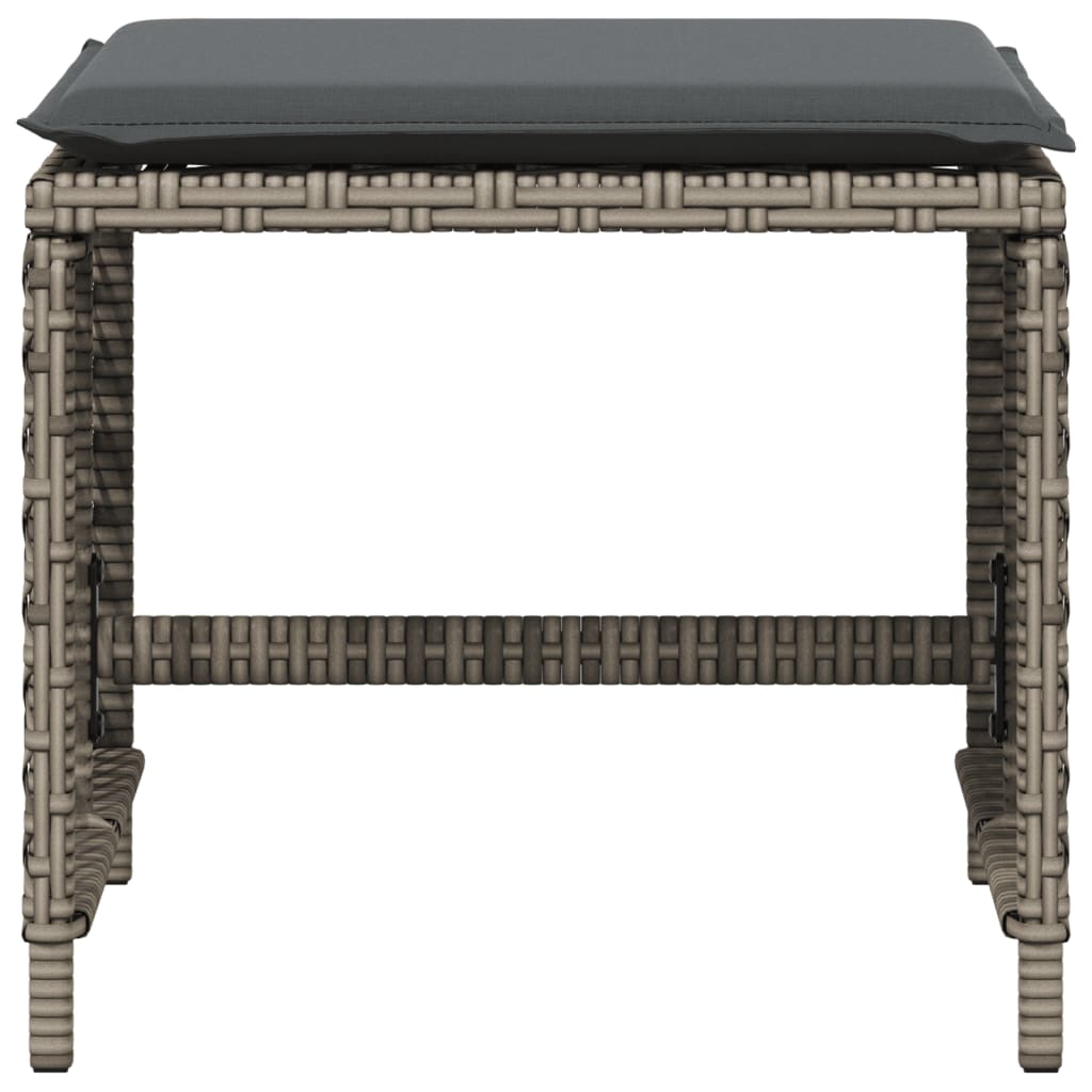 8721012236240_g_en_hd_3 vidaXL Garden Stools with Cushions 4 pcs Grey 41x41x36 cm Poly Rattan - Image 5