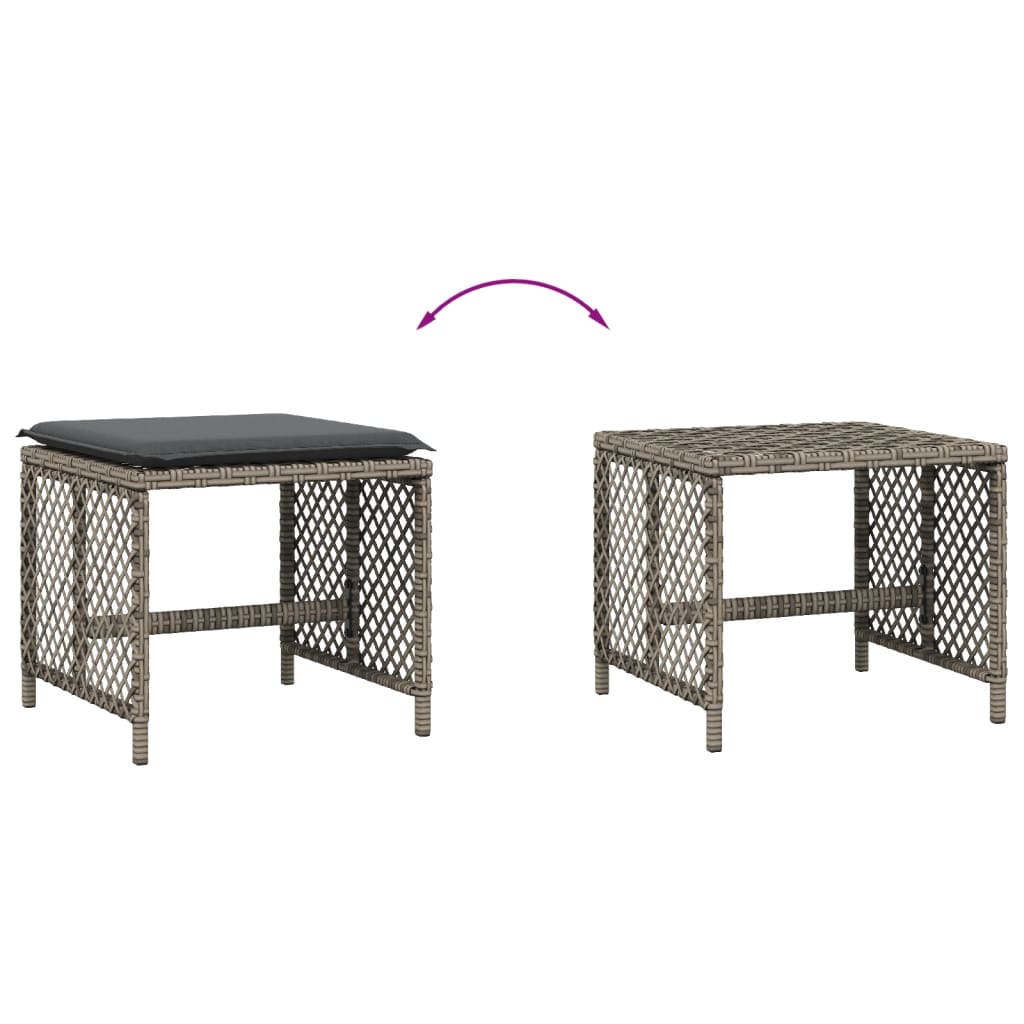 8721012236240_g_en_hd_5 vidaXL Garden Stools with Cushions 4 pcs Grey 41x41x36 cm Poly Rattan - Image 7