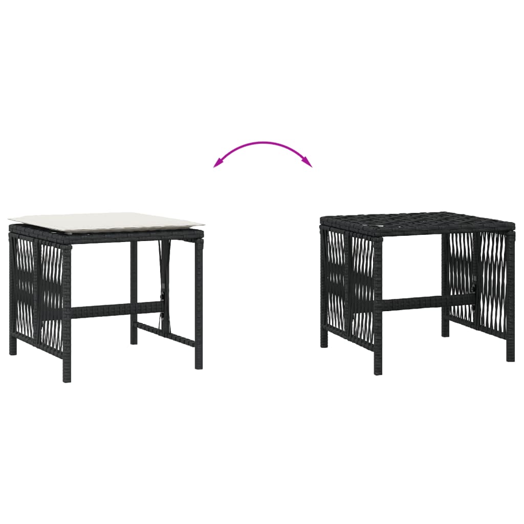 8721012236295_g_en_hd_5 vidaXL Garden Stools with Cushions 4 pcs Black 41x41x36 cm Poly Rattan - Image 7