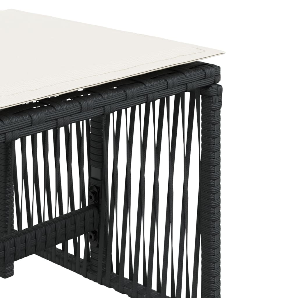 8721012236295_g_en_hd_7 vidaXL Garden Stools with Cushions 4 pcs Black 41x41x36 cm Poly Rattan - Image 9