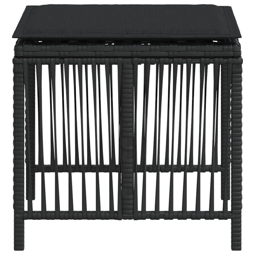 8721012236301_g_en_hd_4 vidaXL Garden Stools with Cushions 4 pcs Black 41x41x36 cm Poly Rattan - Image 6