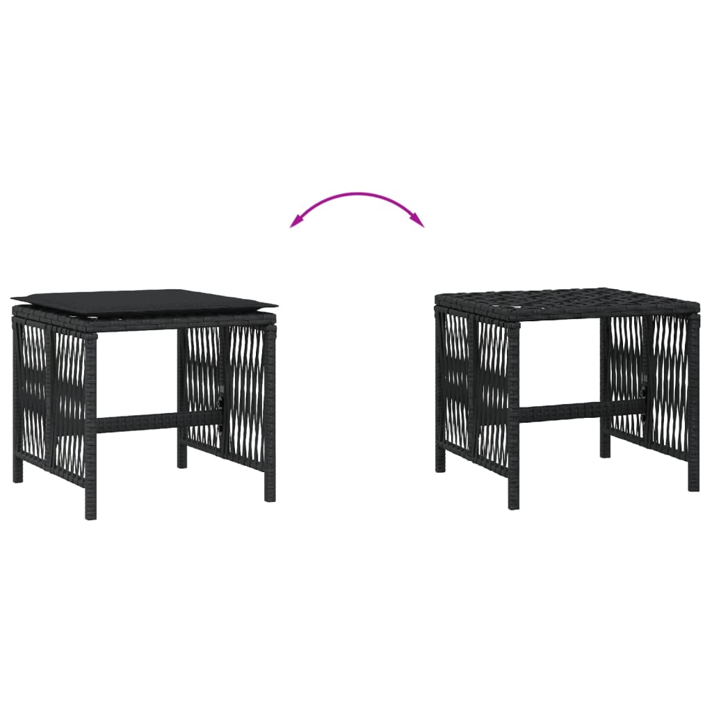 8721012236301_g_en_hd_5 vidaXL Garden Stools with Cushions 4 pcs Black 41x41x36 cm Poly Rattan - Image 7