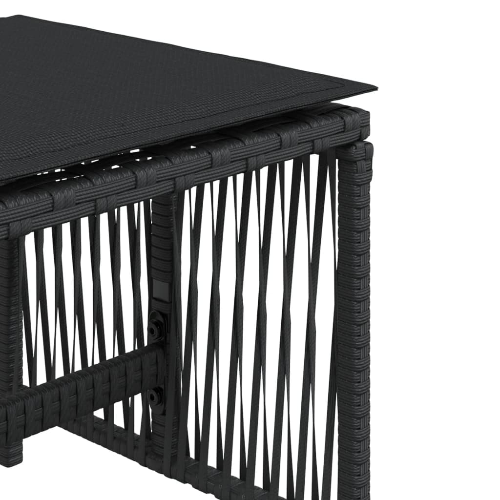 8721012236301_g_en_hd_7 vidaXL Garden Stools with Cushions 4 pcs Black 41x41x36 cm Poly Rattan - Image 9