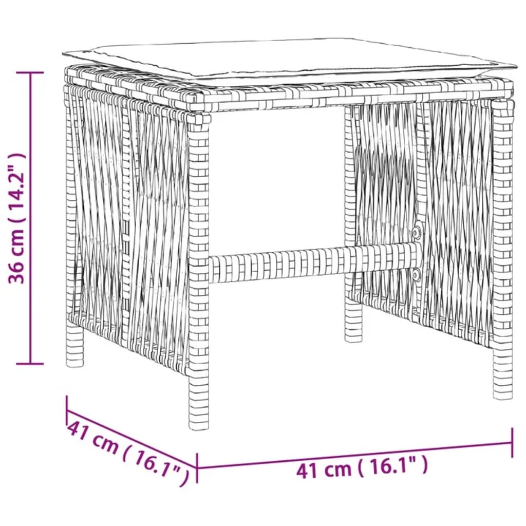 8721012236332_g_en_hd_9 vidaXL Garden Stools with Cushions 4 pcs Beige 41x41x36 cm Poly Rattan - Image 11