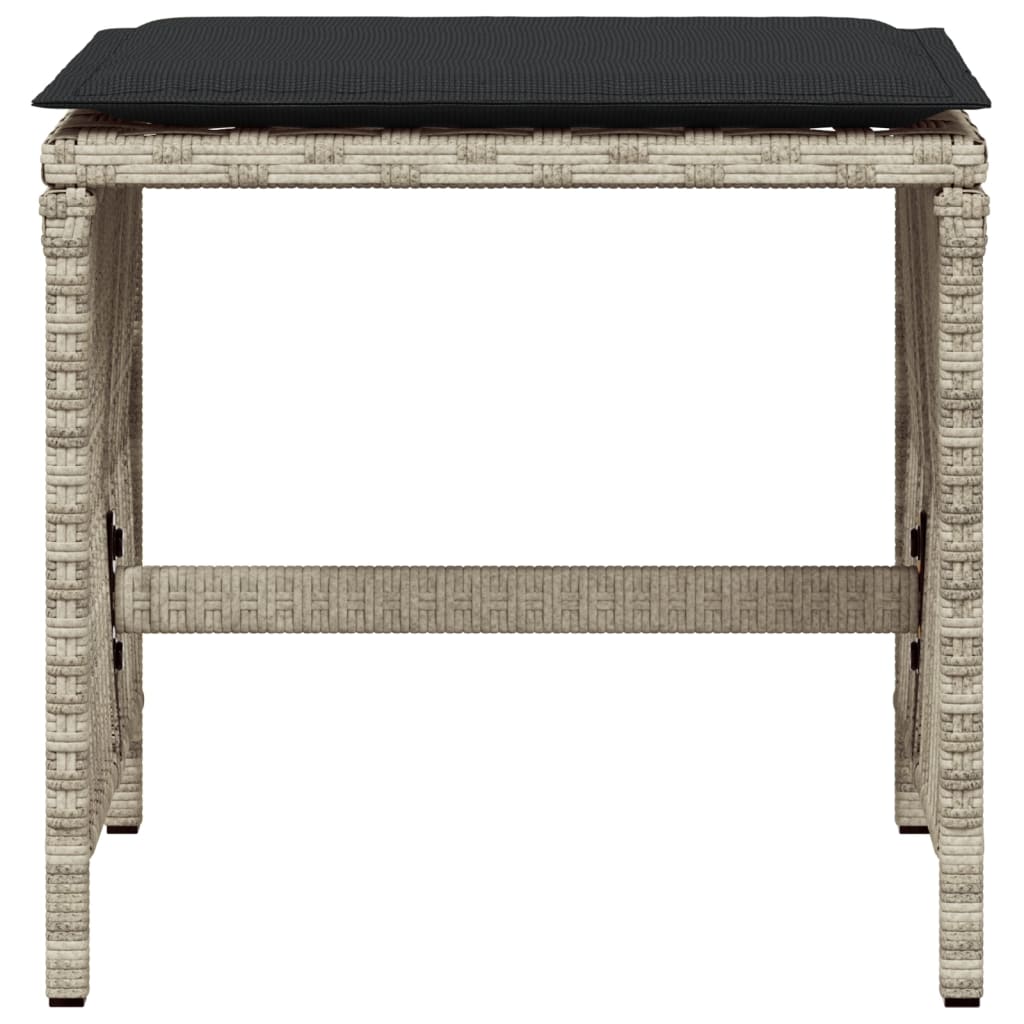 8721012236349_g_en_hd_3 vidaXL Garden Stools with Cushions 4 pcs Light Grey 41x41x36 cm Poly Rattan - Image 5