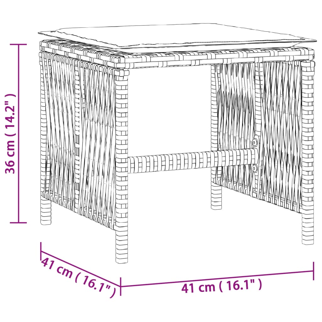 8721012236349_g_en_hd_9 vidaXL Garden Stools with Cushions 4 pcs Light Grey 41x41x36 cm Poly Rattan - Image 11
