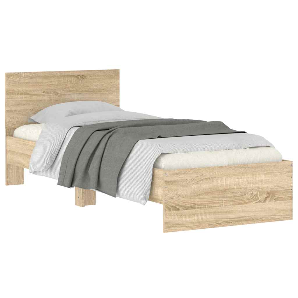8721012240049_g_en_hd_2 vidaXL Bed Frame without Mattress with Headboard Sonoma Oak 90x190 cm - Image 4