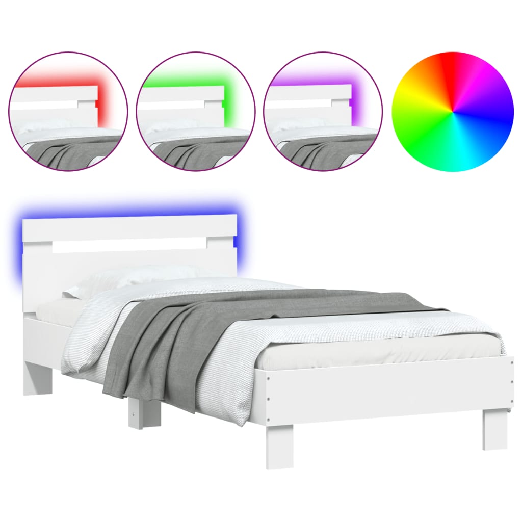 8721012240933_a_en_hd_1 vidaXL Bed Frame without Mattress with LED Lights White 90x190 cm - Image 2