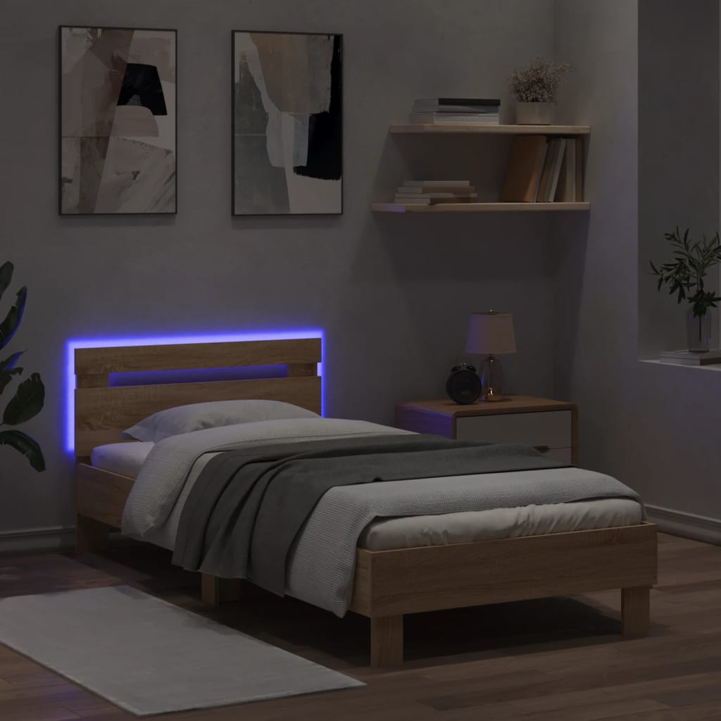8721012240957_g_en_hd_2 vidaXL Bed Frame without Mattress with LED Lights Sonoma Oak 90x190 cm - Image 4