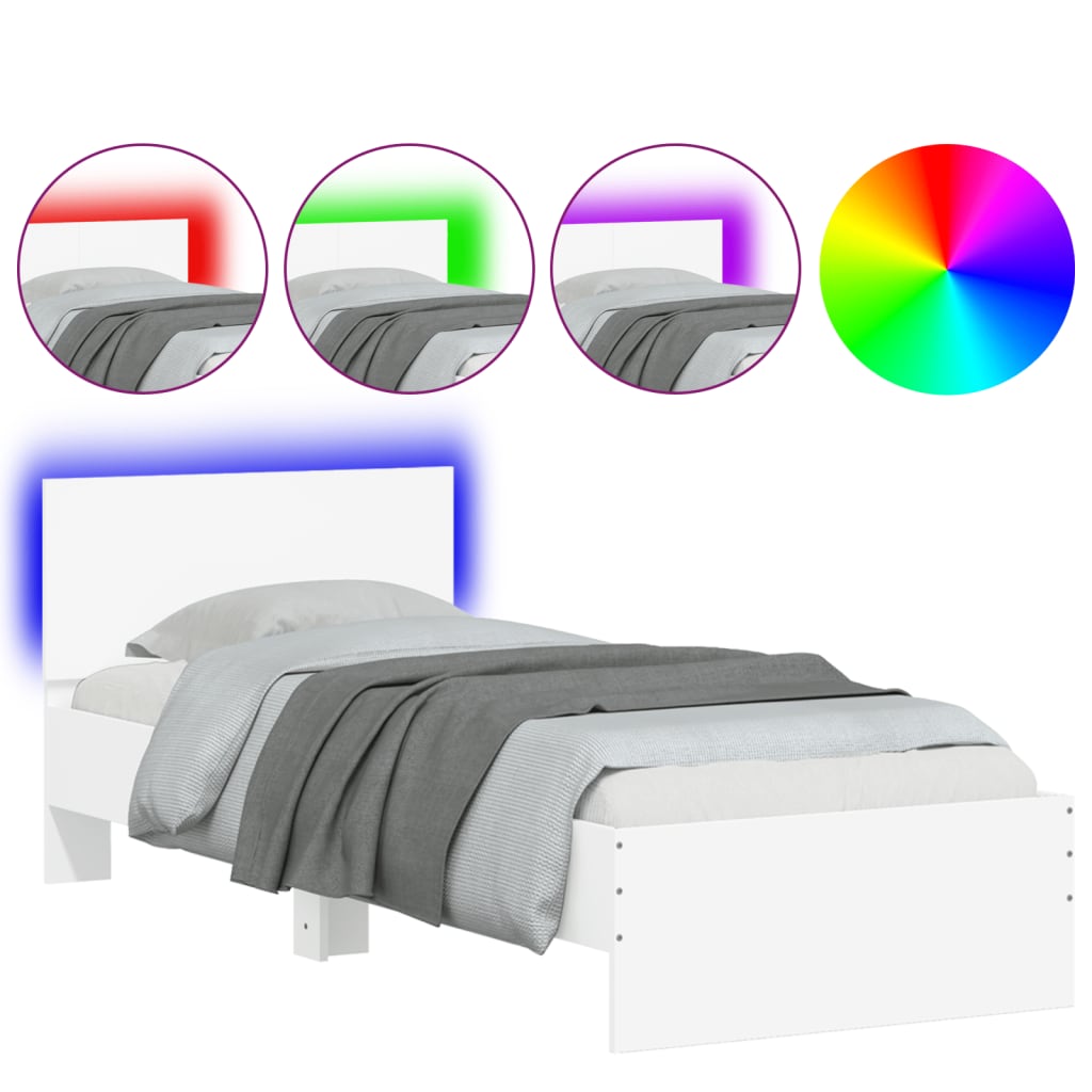 8721012241848_a_en_hd_1 vidaXL Bed Frame without Mattress with LED Lights White 90x190 cm - Image 2