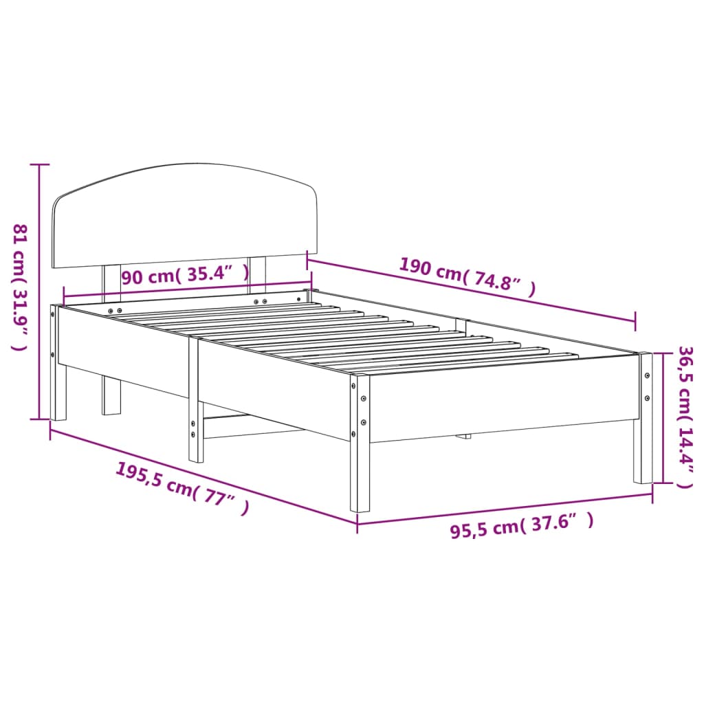 8721012243460_g_en_hd_7 vidaXL Bed Frame without Mattress 90x190 cm Solid Wood Pine - Image 9
