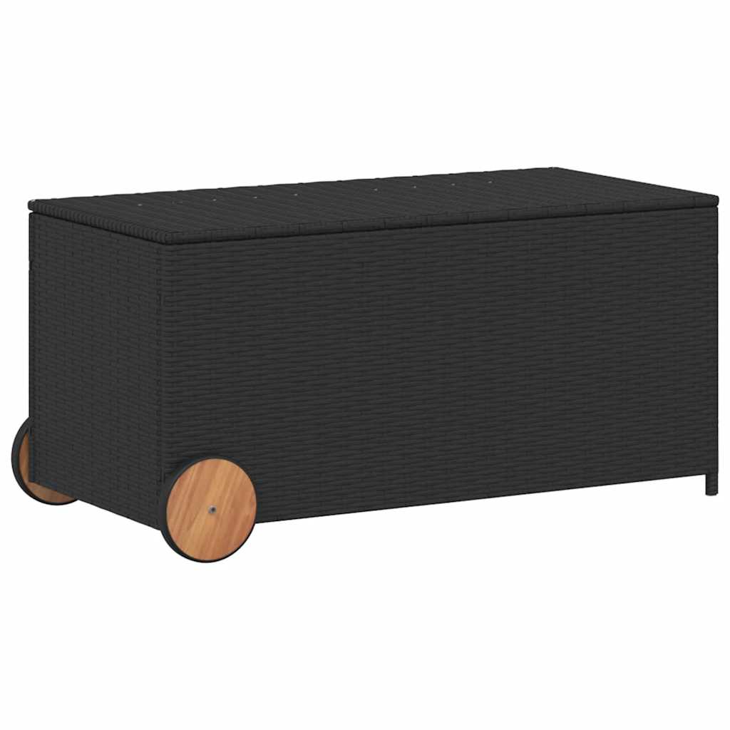8721012243668_a_en_hd_1 vidaXL Garden Storage Box with Wheels Black 190L Poly Rattan - Image 2