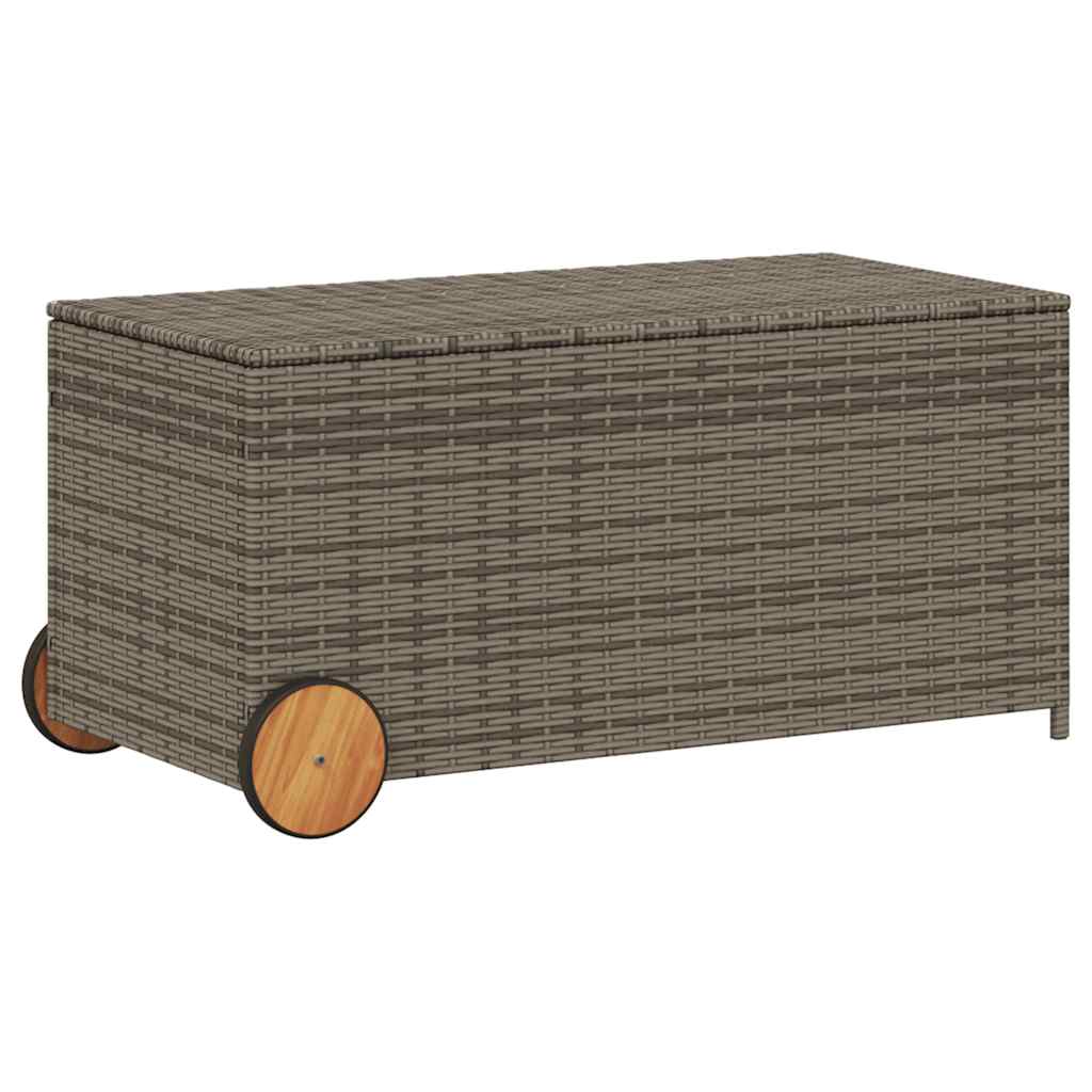 8721012243682_a_en_hd_1 vidaXL Garden Storage Box with Wheels Grey 190L Poly Rattan - Image 2