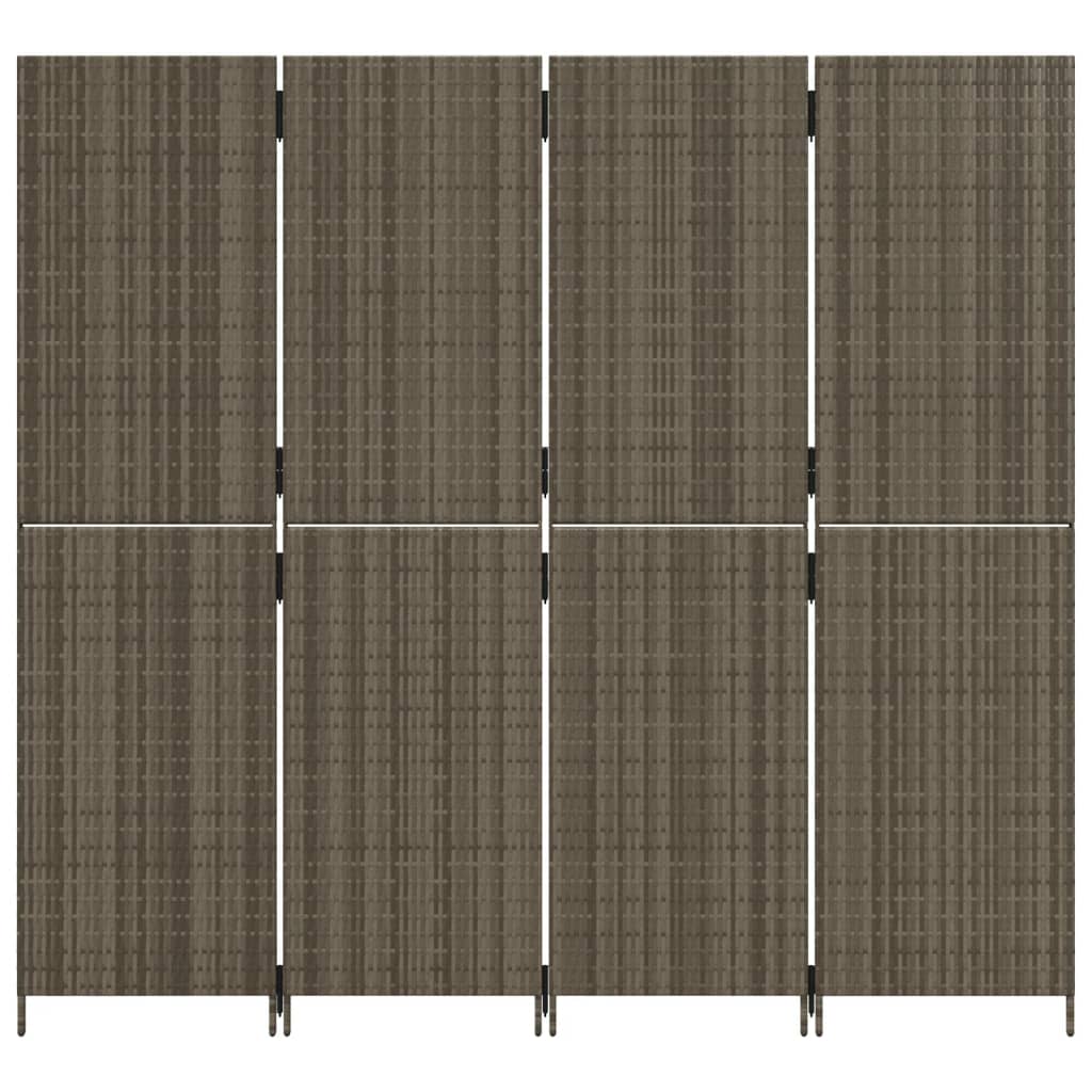 8721012243880_g_en_hd_3 vidaXL Room Divider 4 Panels Grey Poly Rattan - Image 5