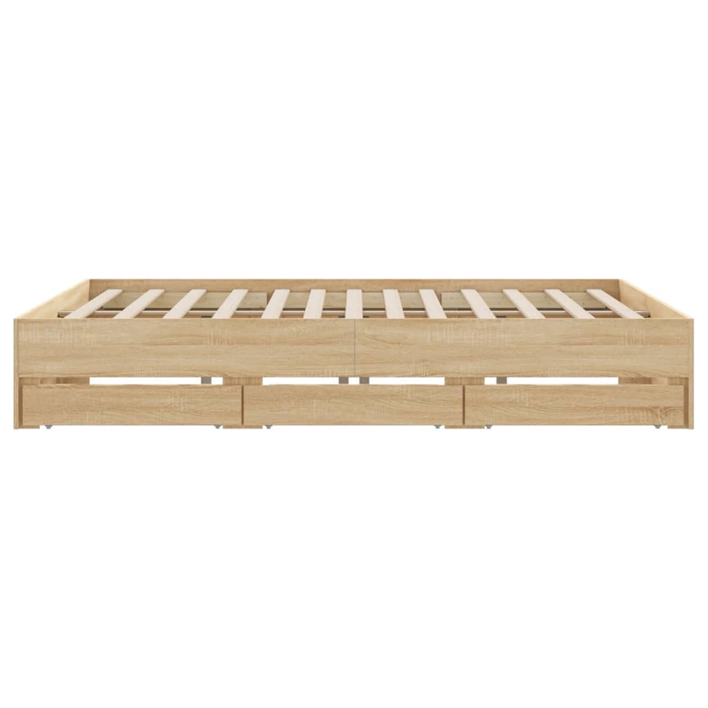 8721012244719_g_en_hd_5 vidaXL Bed Frame with Drawers without Mattress Sonoma Oak 183x203 cm King - Image 7