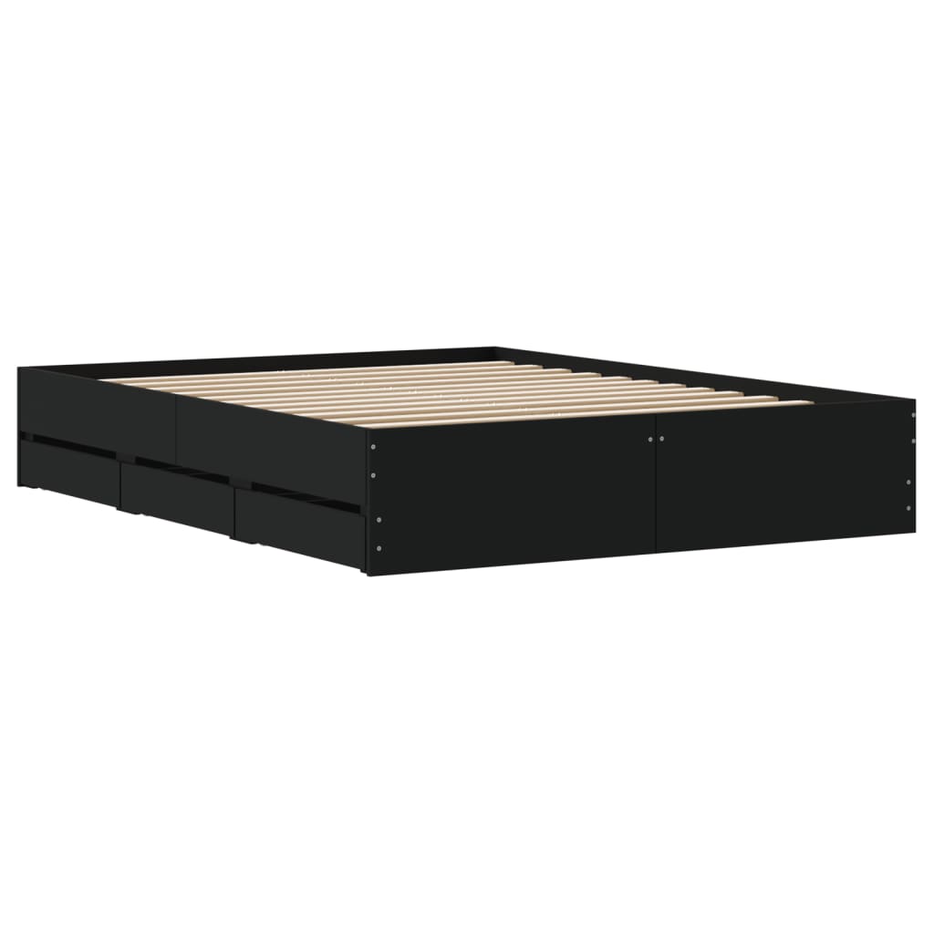 8721012244849_g_en_hd_6 vidaXL Bed Frame with Drawers without Mattress Black 150x200 cm - Image 8