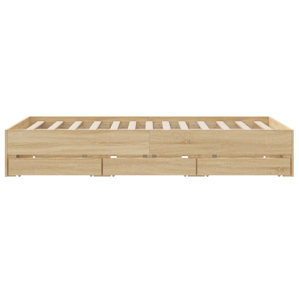 8721012244856_g_en_hd_5 vidaXL Bed Frame with Drawers without Mattress Sonoma Oak 150x200 cm - Image 7