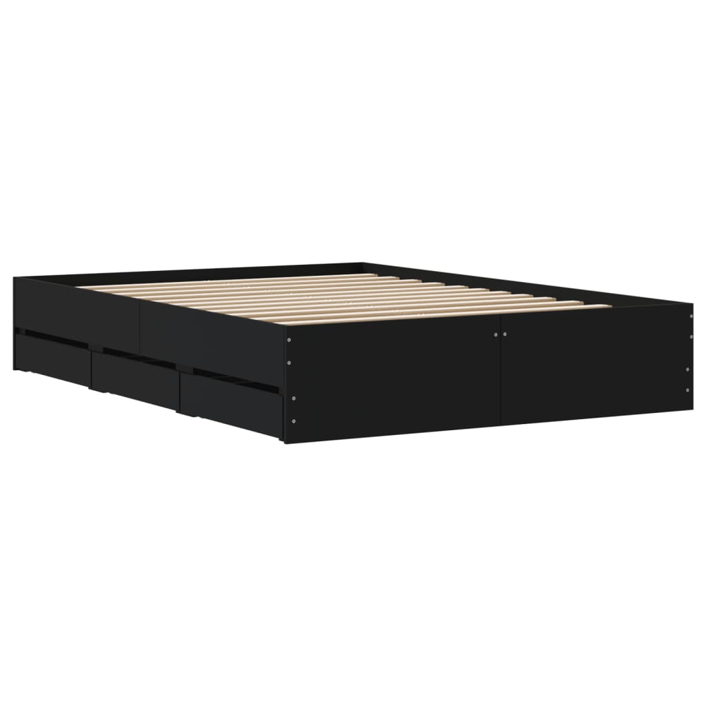 8721012245266_g_en_hd_6 vidaXL Bed Frame with Drawers without Mattress Black 135x190 cm - Image 8
