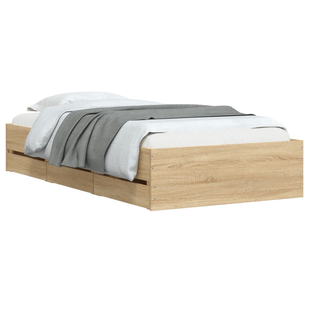 8721012245419_g_en_hd_1 vidaXL Bed Frame with Drawers without Mattress Sonoma Oak 90x190 cm - Image 3