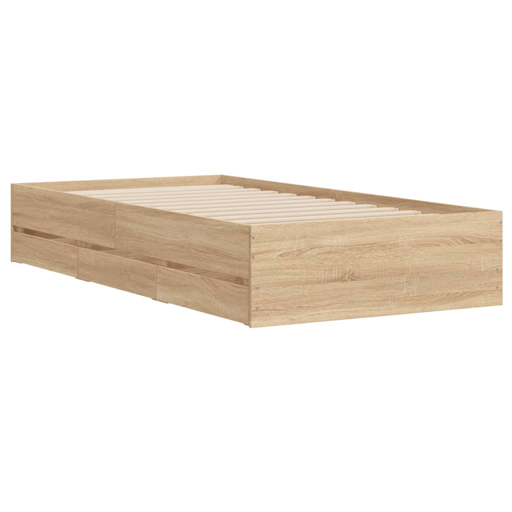 8721012245419_g_en_hd_2 vidaXL Bed Frame with Drawers without Mattress Sonoma Oak 90x190 cm - Image 4