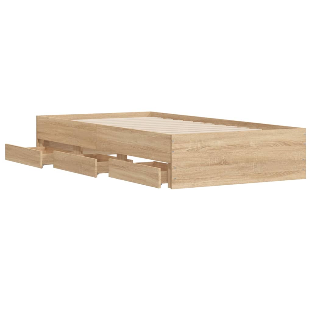 8721012245419_g_en_hd_3 vidaXL Bed Frame with Drawers without Mattress Sonoma Oak 90x190 cm - Image 5