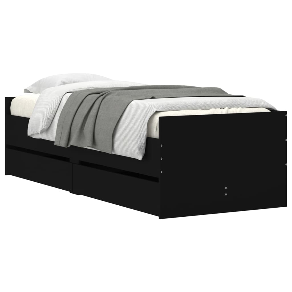 8721012245686_g_en_hd_1 vidaXL Bed Frame with Drawers without Mattress Black 90x190 cm - Image 3