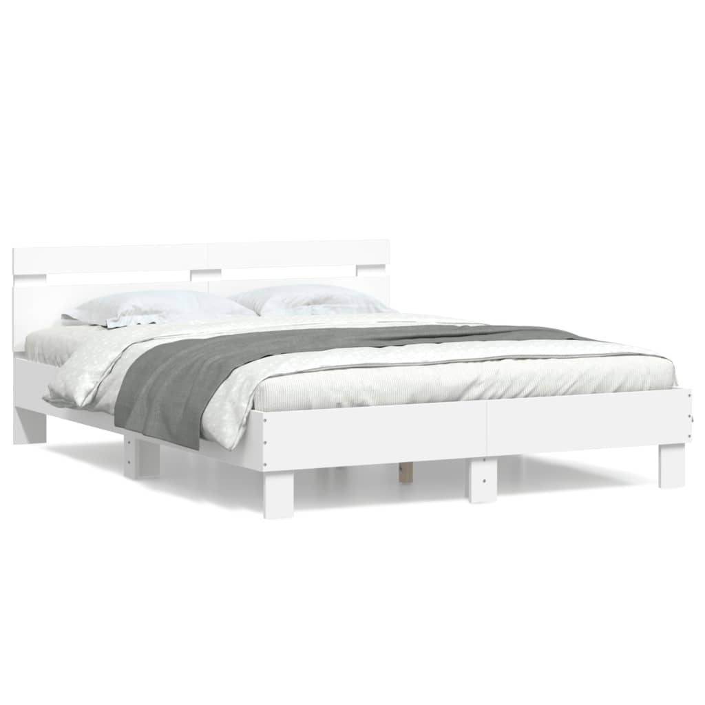 8721012246300_a_en_hd_1 vidaXL Bed Frame without Mattress White 150x200 cm - Image 2