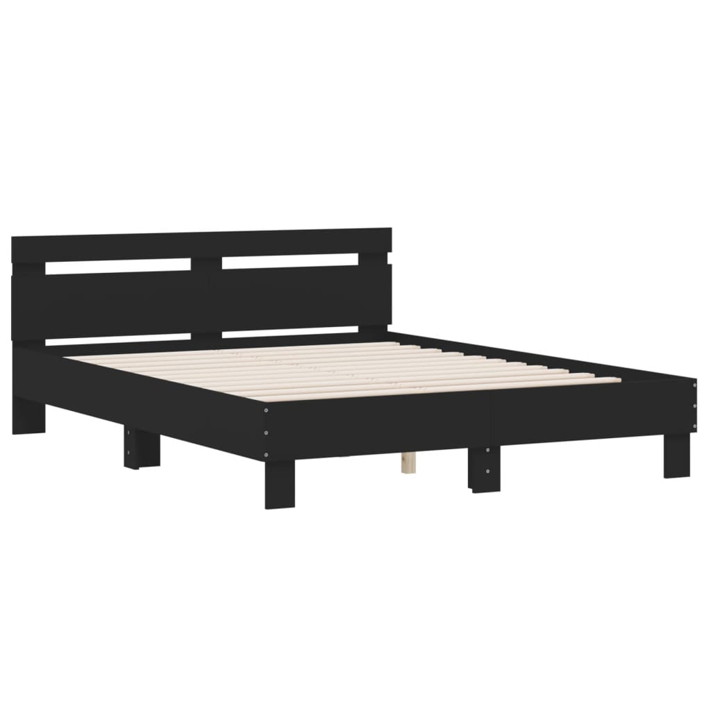 8721012246317_g_en_hd_1 vidaXL Bed Frame without Mattress Black 150x200 cm - Image 3