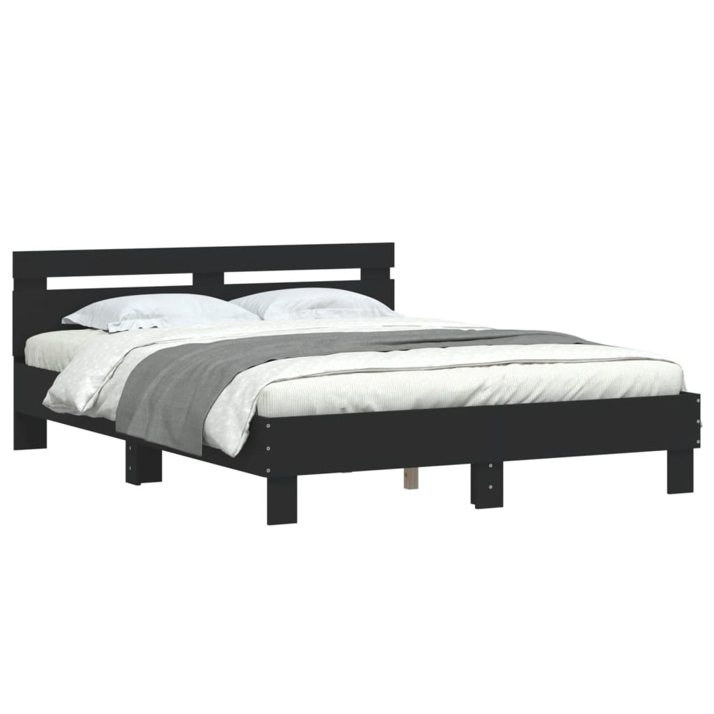 8721012246317_g_en_hd_2 vidaXL Bed Frame without Mattress Black 150x200 cm - Image 4