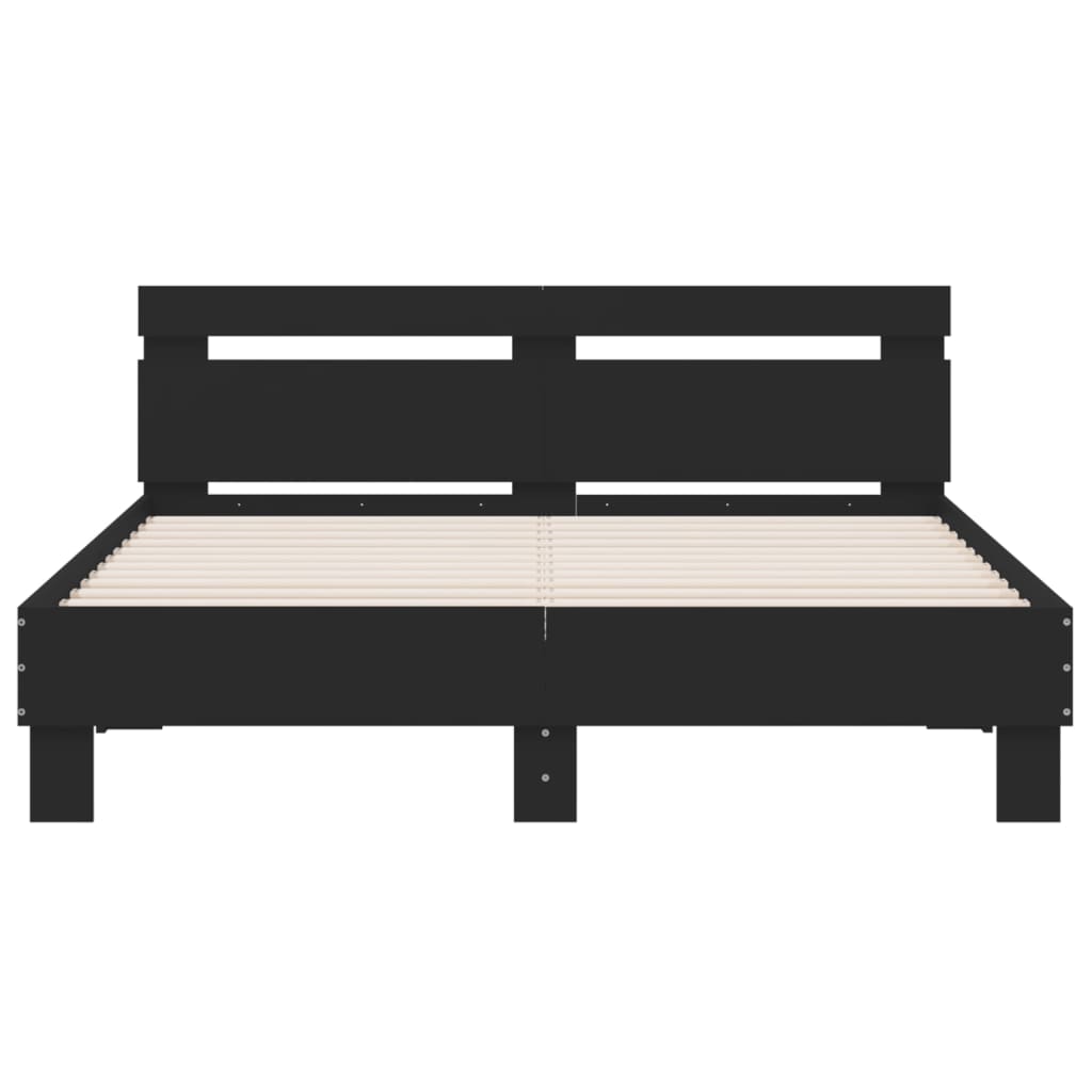 8721012246317_g_en_hd_3 vidaXL Bed Frame without Mattress Black 150x200 cm - Image 5