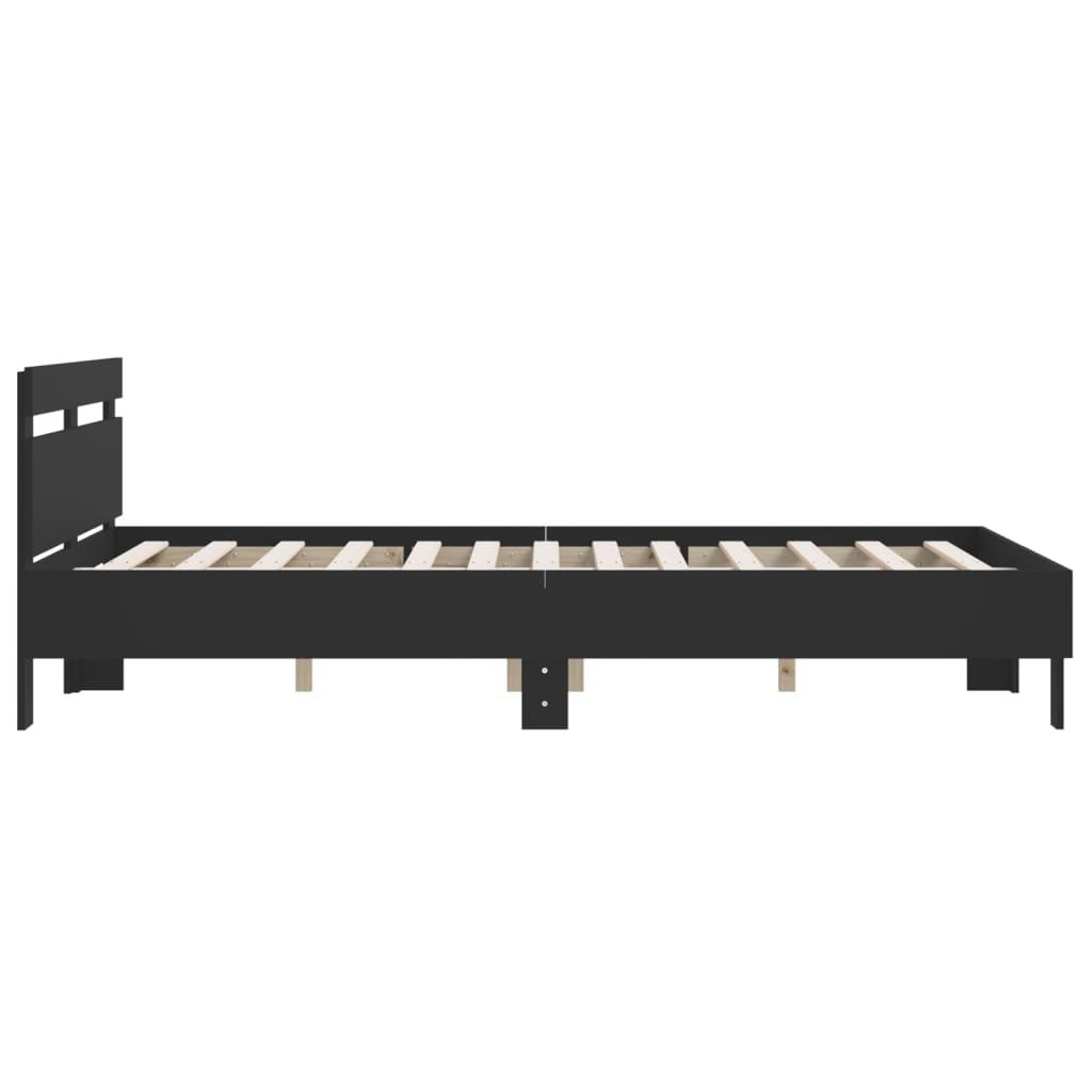 8721012246317_g_en_hd_4 vidaXL Bed Frame without Mattress Black 150x200 cm - Image 6