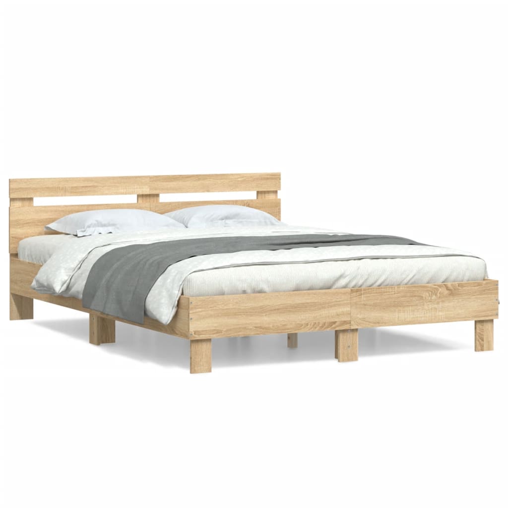 8721012246324_a_en_hd_1 vidaXL Bed Frame without Mattress Sonoma Oak 150x200 cm - Image 2